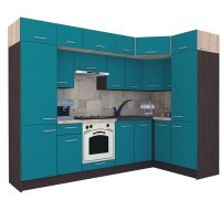 Bucatarie de Colt BIG GENA NEW ST. 150-290, Wenge / Decor 0245